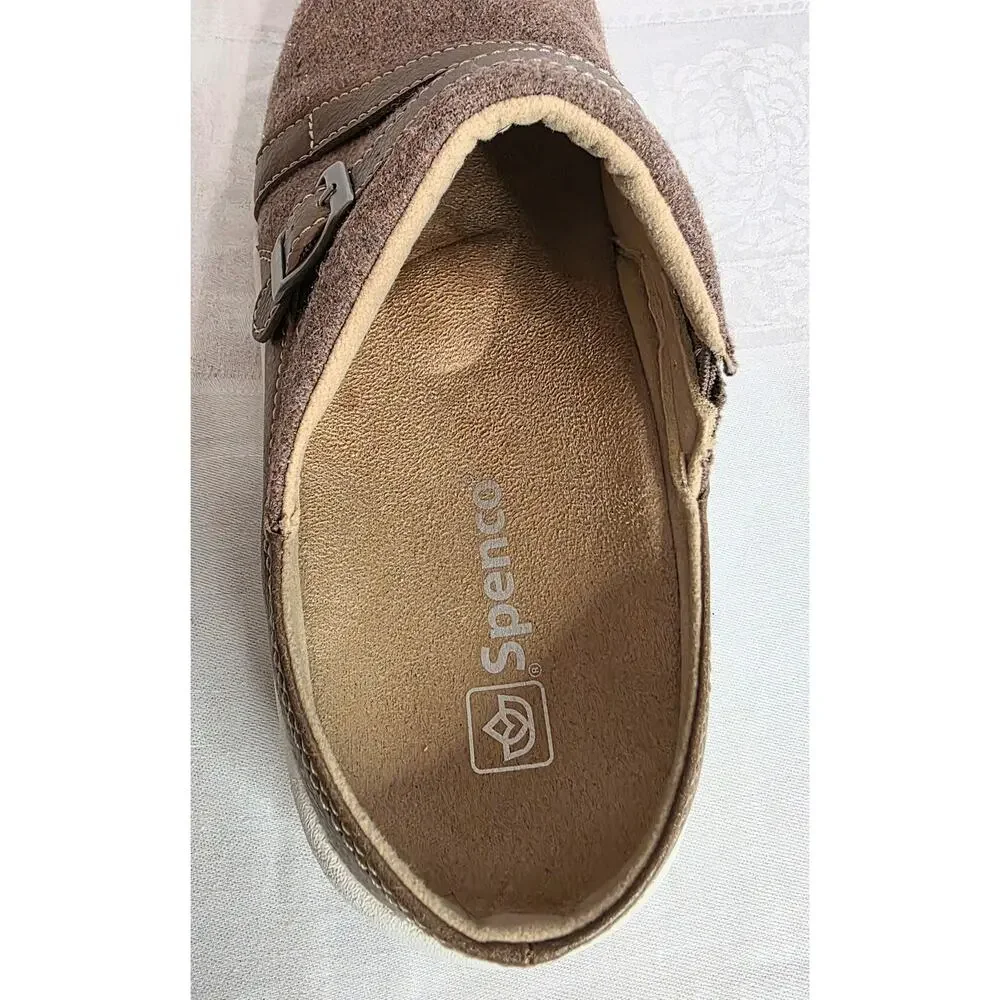 ComfortFit Brown Slip-On Mule Clogs with Adjustable Buckle - Picture 5 of 7